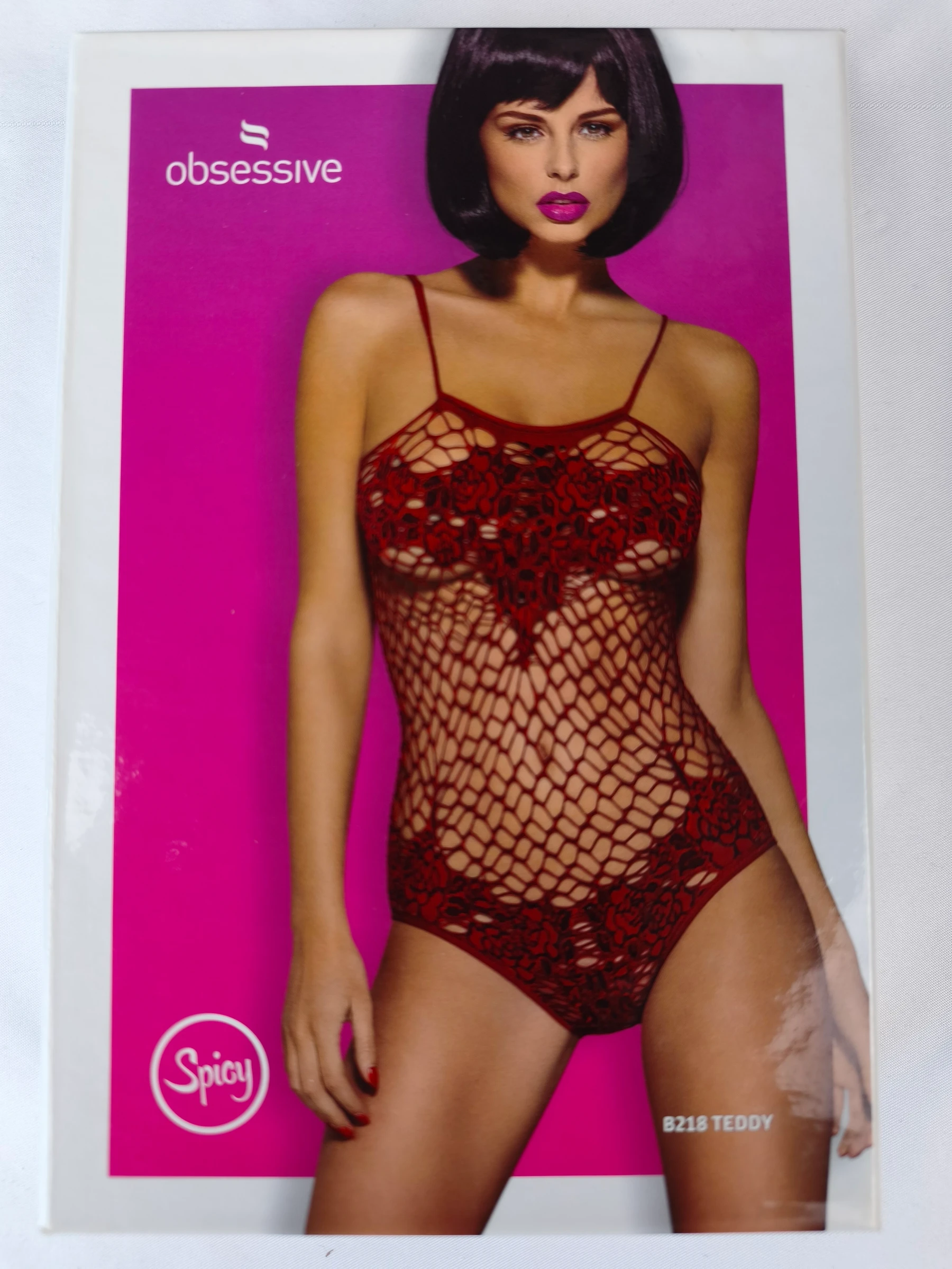 Body résille & dentelle rouge marque de qualité Obsessive – Neuf - Taille S/M/L